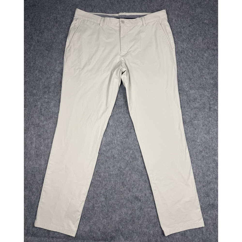 Vineyard Vines OTG On The Go Pants Men's White Stretch Straight Size 35X32